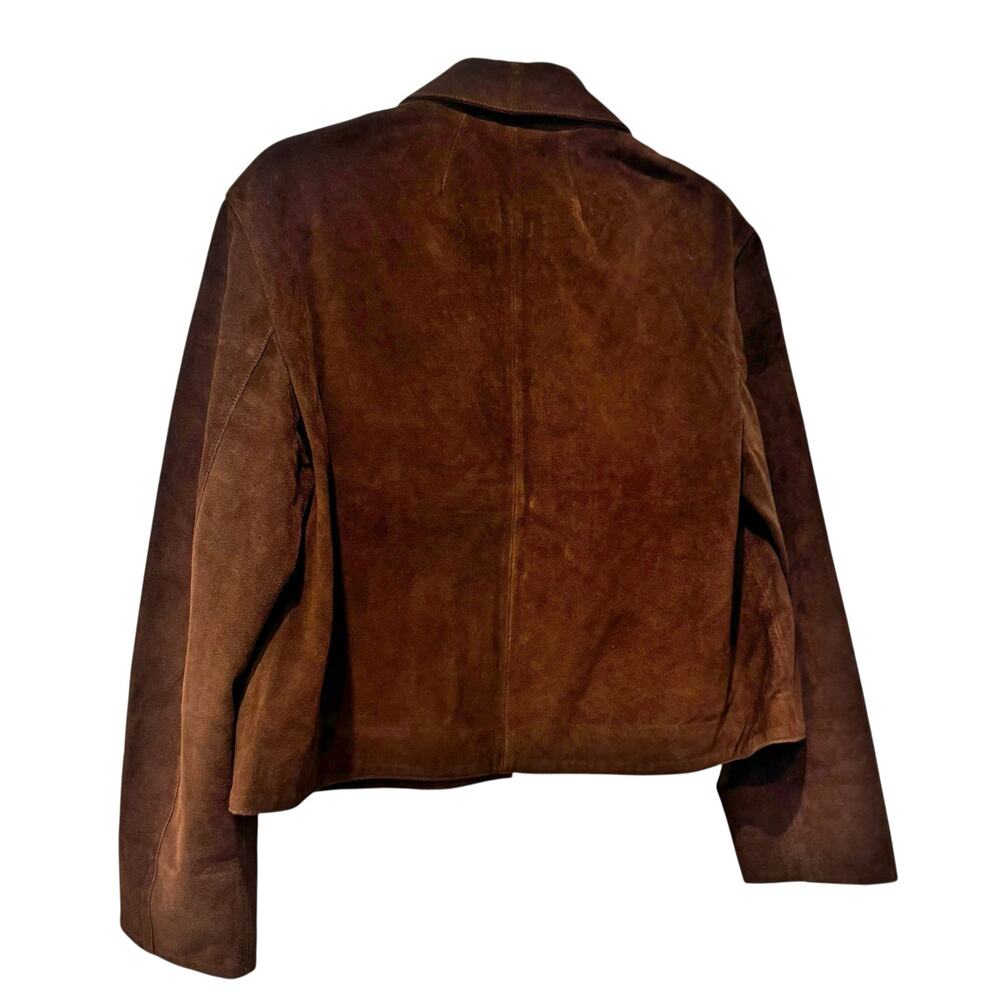 Madewell Suede Boxy-Crop Jacket In Dark Roast Suede Size XL NWT - Picture 7 of 12